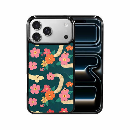 iPhone 17 Pro Max Case — Floral Snake Print Floral, Custom Print Case Cover