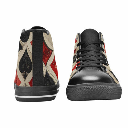 MEN'S Playing Card Suit High Top Canvas Y2K Sneakers