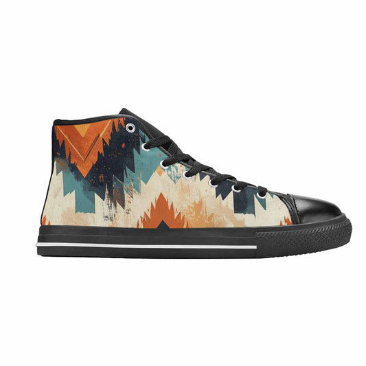 MEN'S Southwestern Geometric Diamond High Top Canvas Cottagecore Shoes