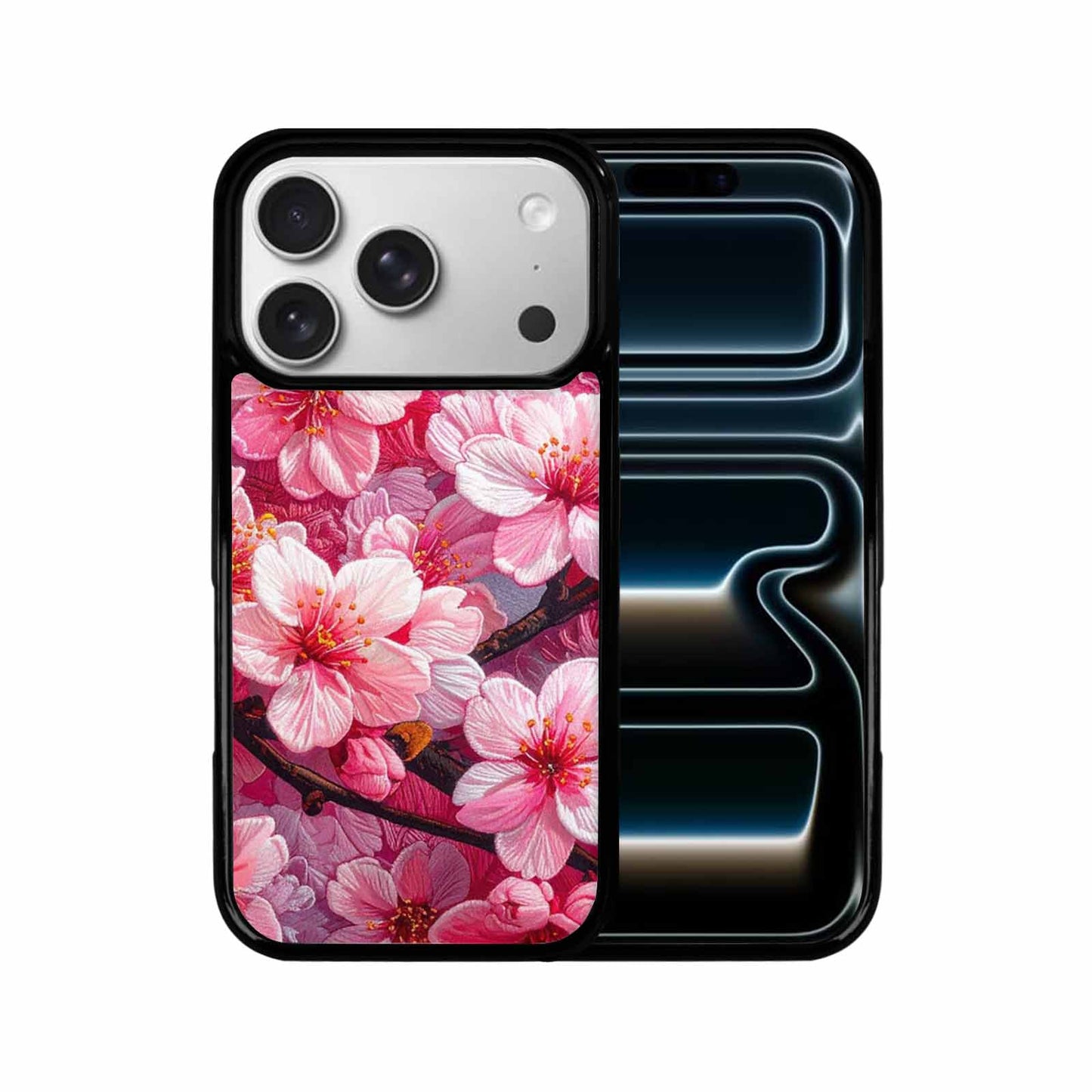 iPhone 17 Pro Case — Glowing Cherry Blossom Original Art, Custom Phone Case