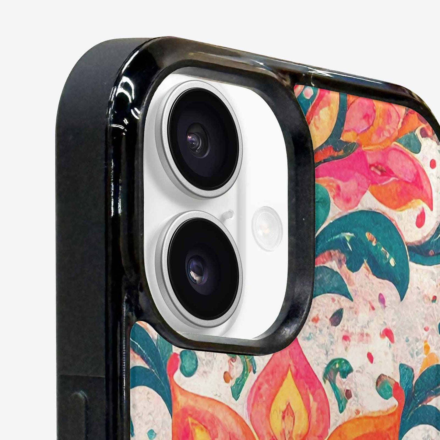 iPhone 16 Case — Marble Floral, Custom Printed Phone Case