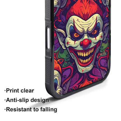 iPhone 17 Pro Case — Evil Circus Heads Faces Overlapping Cartoon, Customized Protective Case