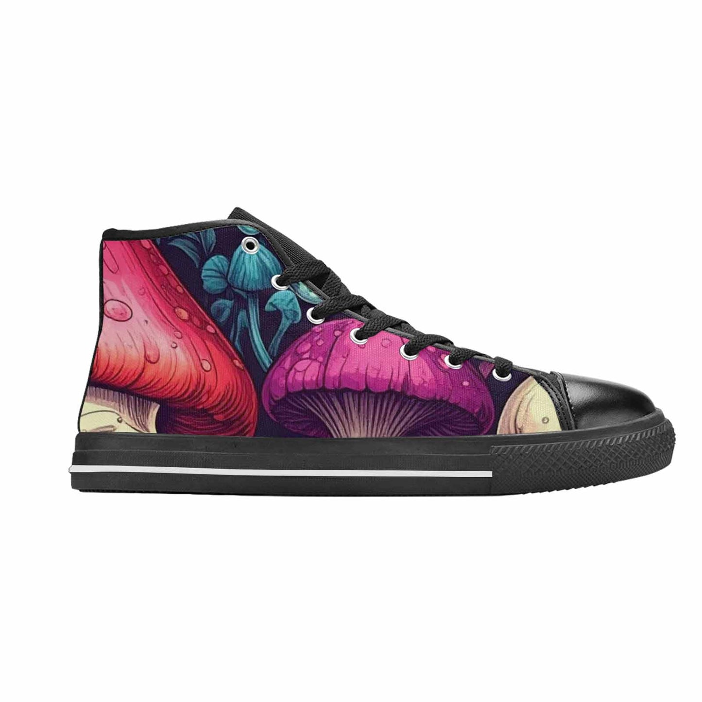 MEN'S Mushroom Skull High Top Canvas Y2K Custom Sneakers