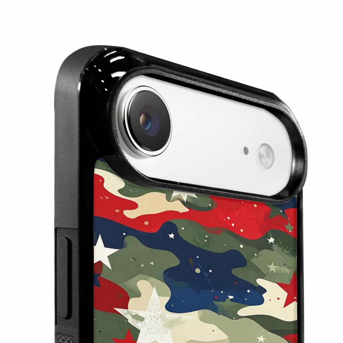 iPhone 17 Air Case — Military Camo Blotch Texture Blended Galaxy, Customized Protective Case