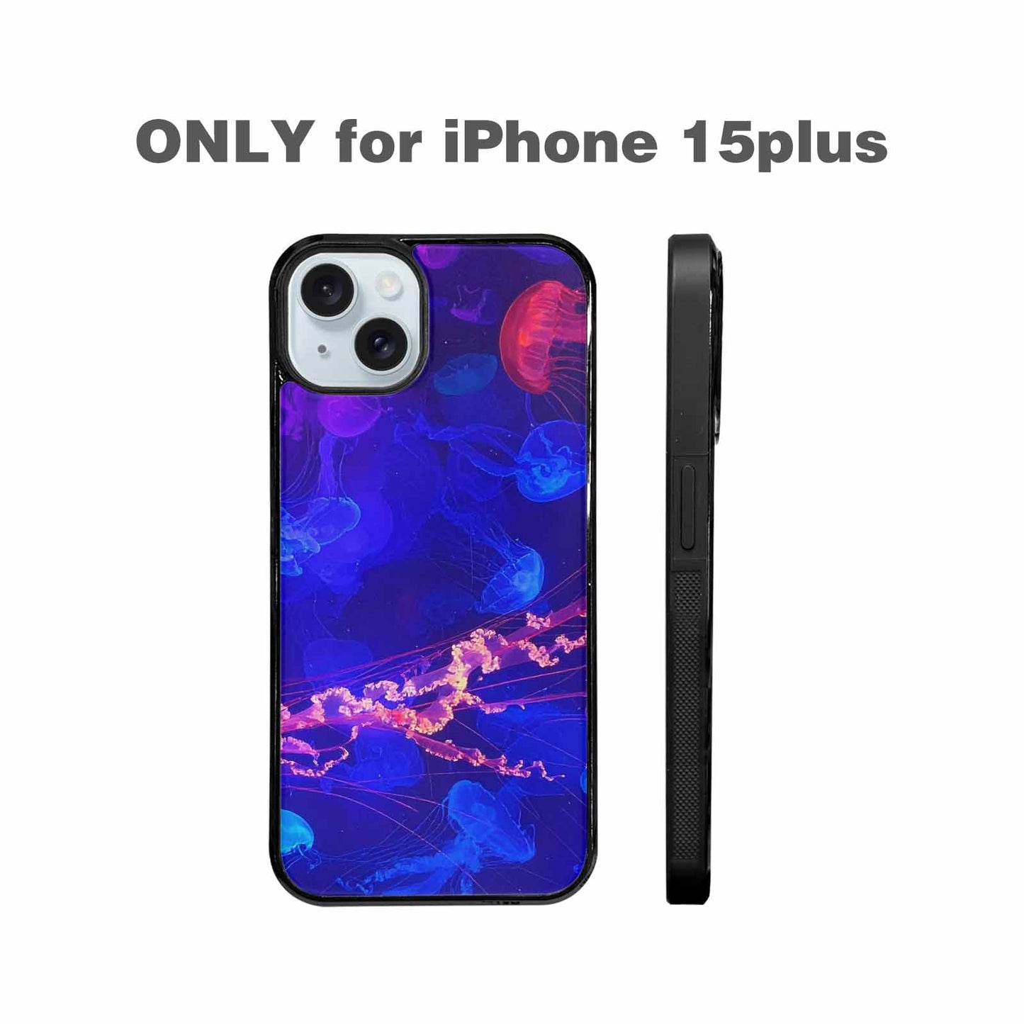 iPhone 15 Plus Case — Jellyfish Glow Jellyfish Glow Pattern Hundreds, Custom Printed Phone Case
