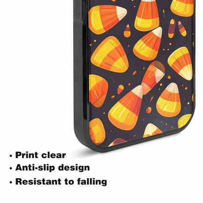 iPhone 15 Plus Case — Halloween Candy Corn, Custom Phone Case