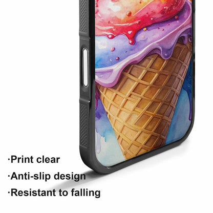 iPhone 17 Case — Melting Icecream Collage Original Art, Custom Print Case Cover