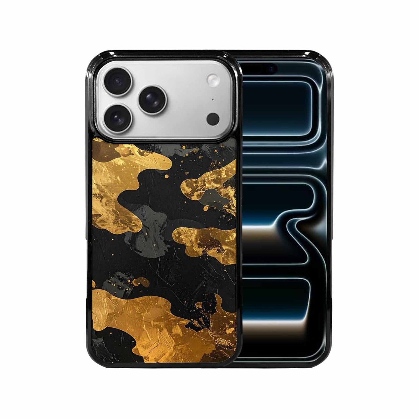 iPhone 17 Pro Max Case — Camo Pattern With Metallic Camo, Unique Phone Case Design