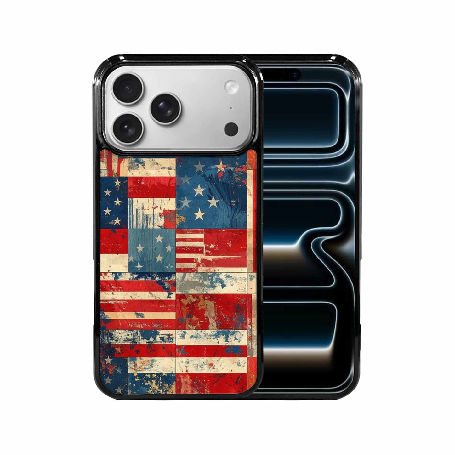 iPhone 17 Pro Max Case — Small American Flag Stars Galaxy Space, Custom Art Phone Cover