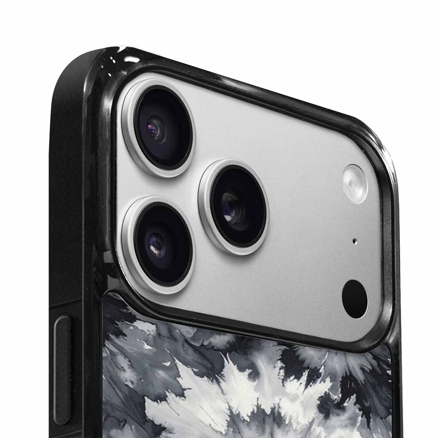 iPhone 17 Pro Case — Tie Dye Black And Gray Tie, Custom Made Phone Cover