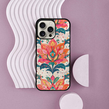 iPhone 16 Pro Max Case — Marble Floral, Custom Art Phone Cover