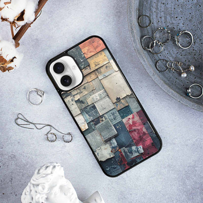 iPhone 16 Plus Case — Distressed Grunge Texture Pattern Hundreds Of, Original Design Phone Case