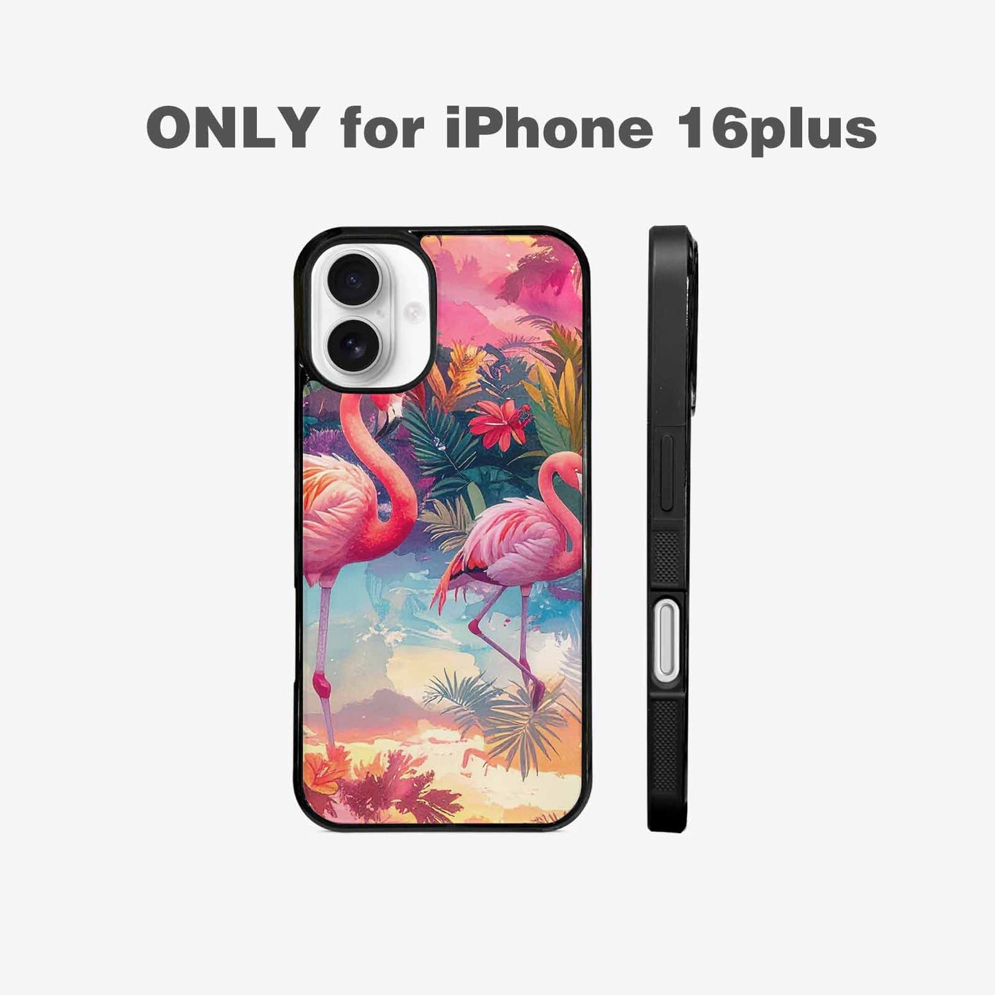 iPhone 16 Plus Case — Flamingo Tropical Flamingo Tropical Pattern Hundreds, Original Design Phone Case
