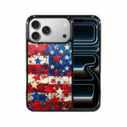 iPhone 17 Pro Max Case — Patriotic Stars And Stripes Galaxy Space, Custom Print Case Cover