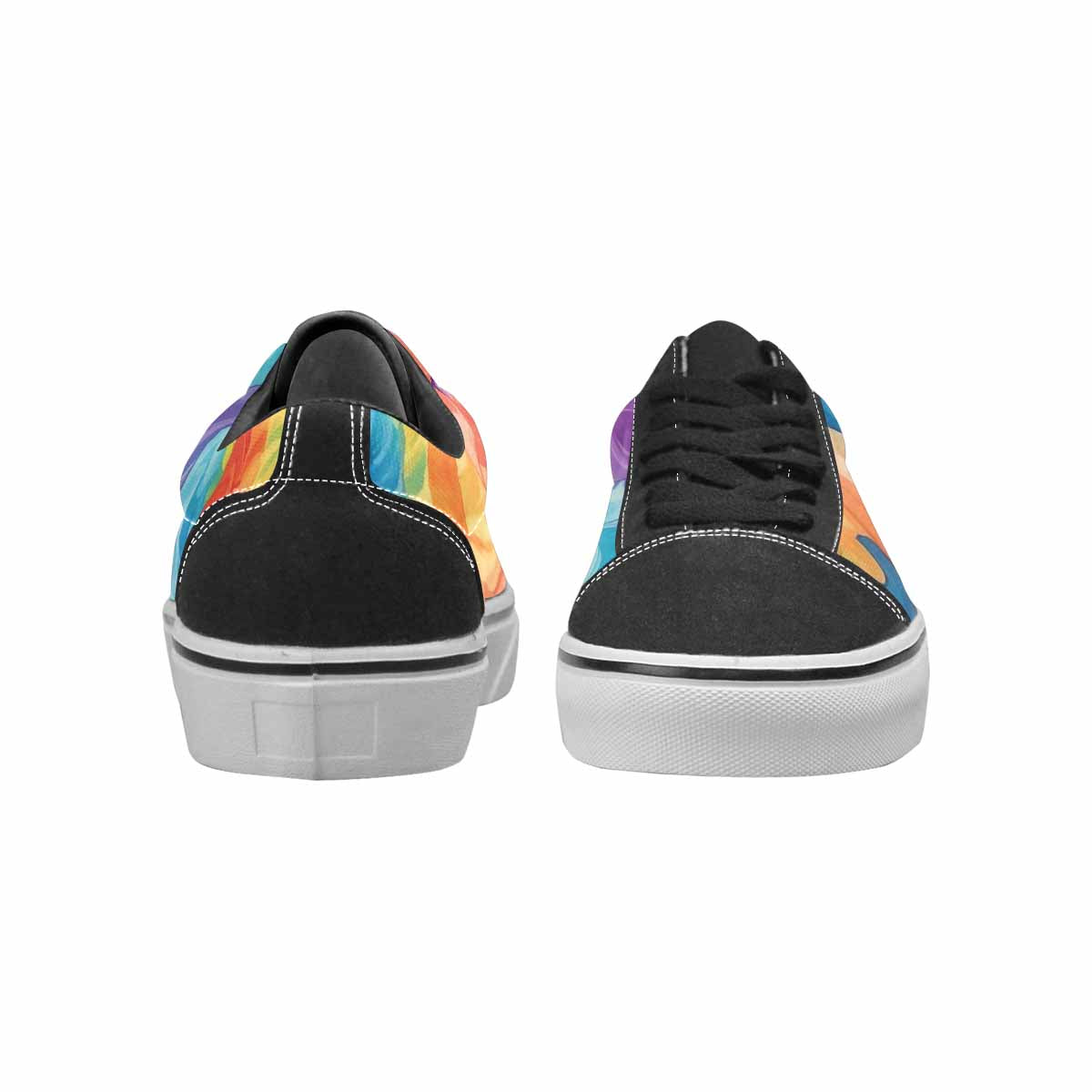 WOMEN'S Tie Dye Swirls Tie Lace-Up Canvas Cottagecore Custom Sneakers