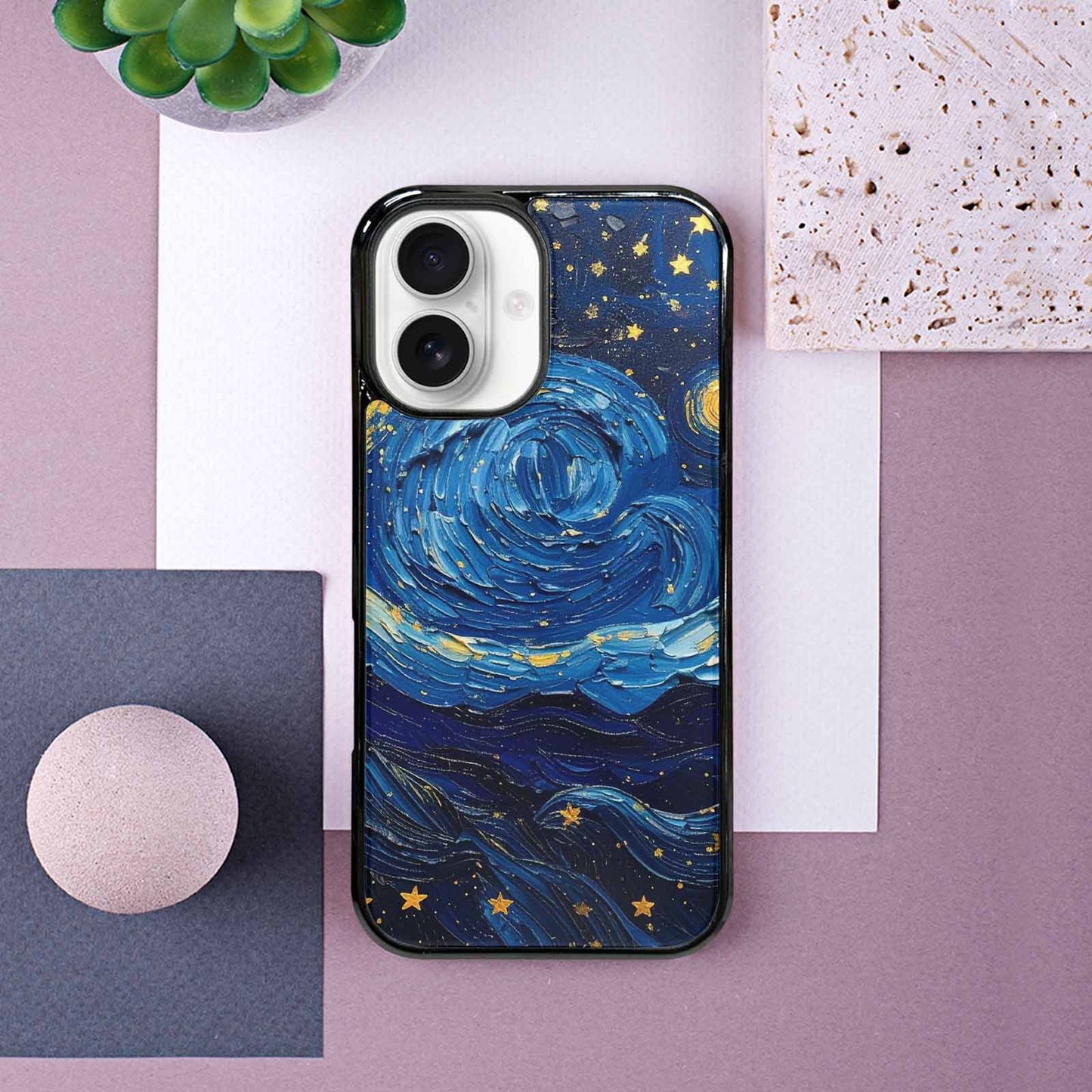 iPhone 16 Case — Starry Night Galaxy Custom Personalized Phone, Unique Phone Case Design
