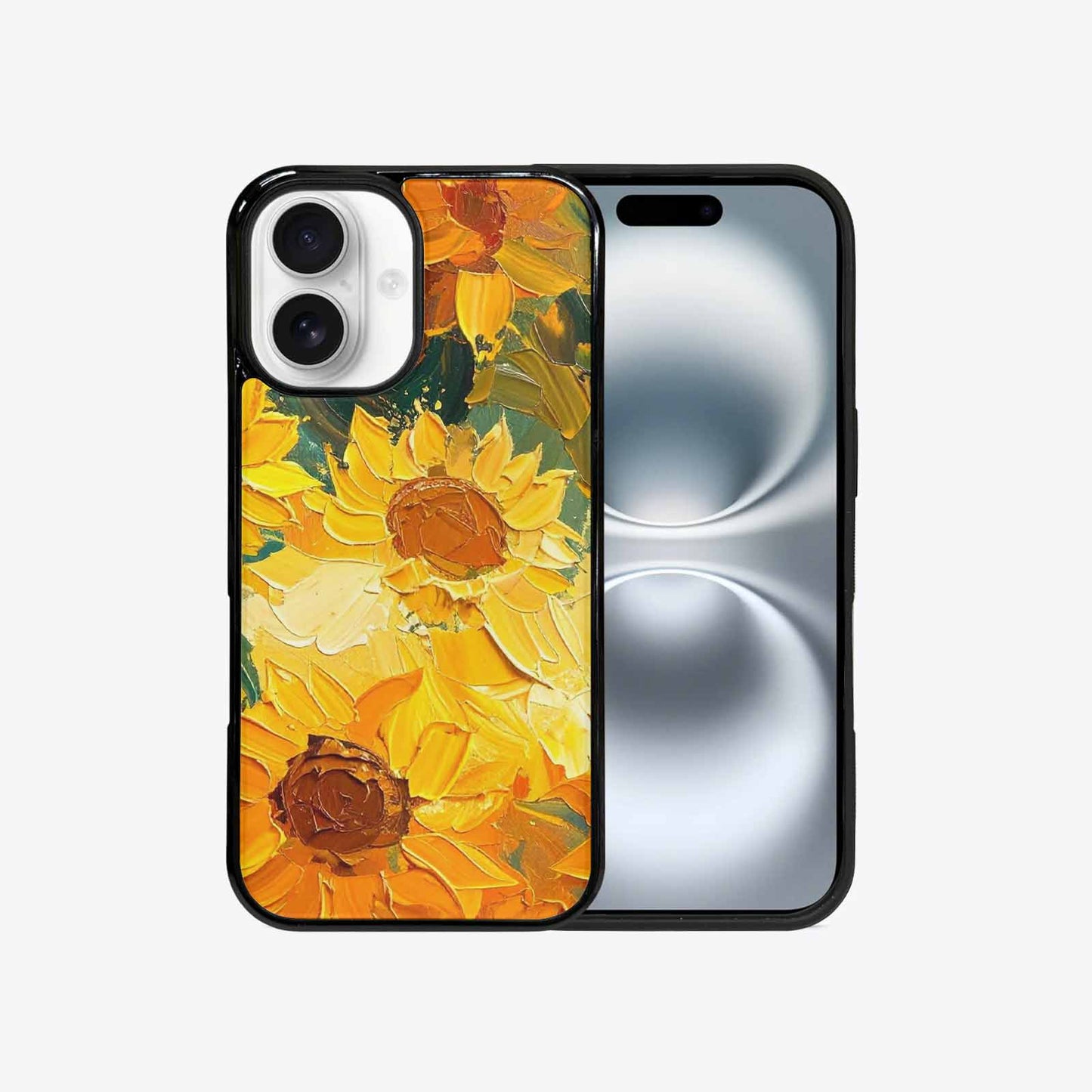 iPhone 16 Case — Impressionist Sunflower Brushstroke Pattern Hundreds Of, Original Design Phone Case