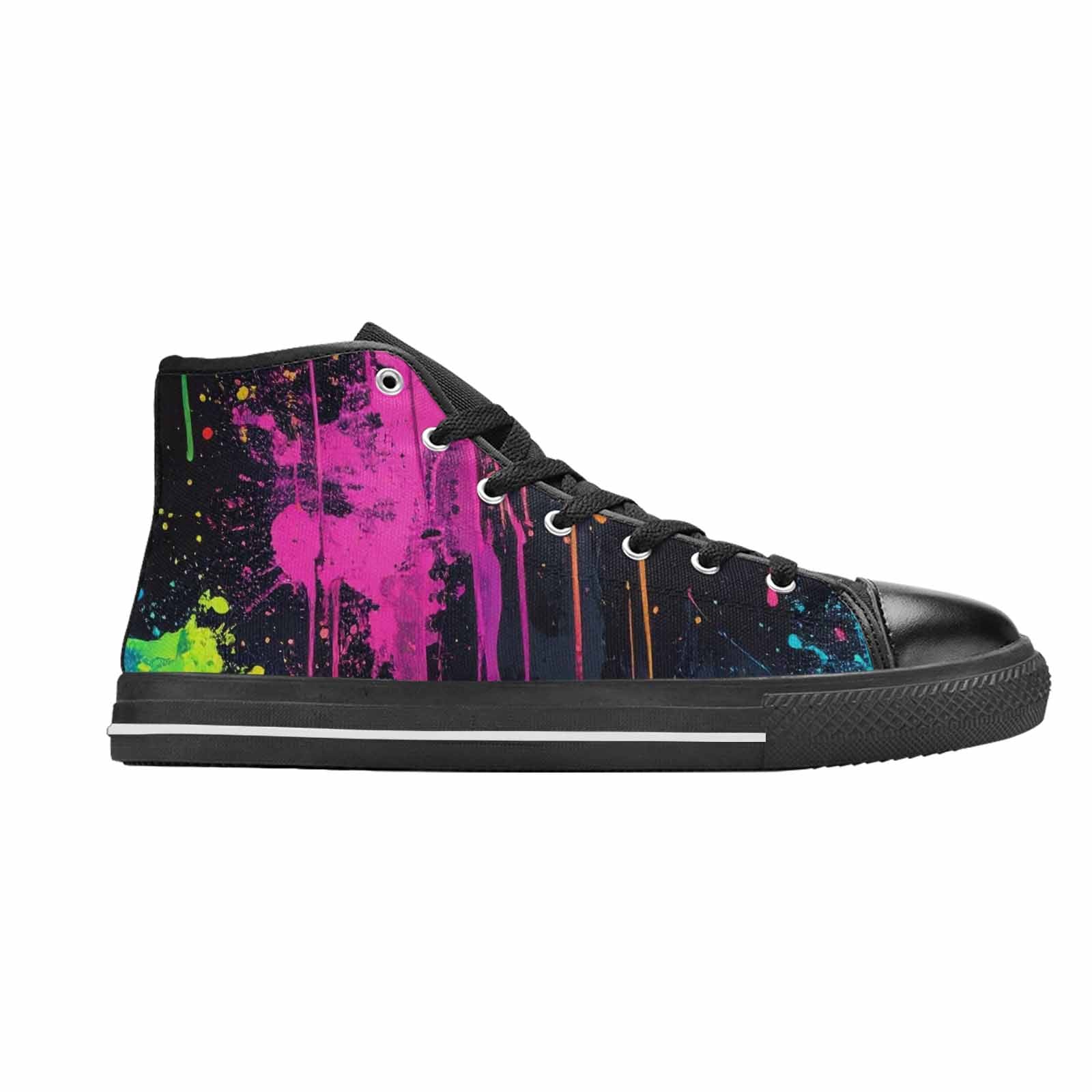 WOMEN'S Paint Splatter High Top Canvas Aesthetic Sneakers