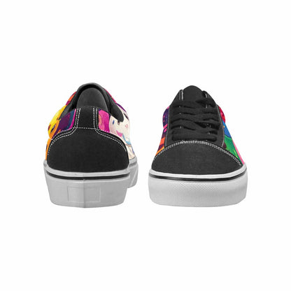 WOMEN'S Melting Ice Cream Monster Lace-Up Canvas Vibrant Chaos Custom Sneakers