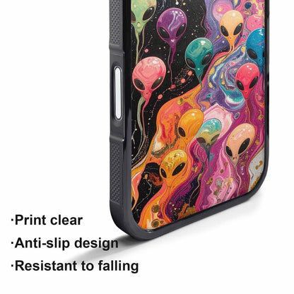 iPhone 17 Pro Max Case — Aliens Marblealiens Pattern Alien Scifi, Custom Designed Case Cover