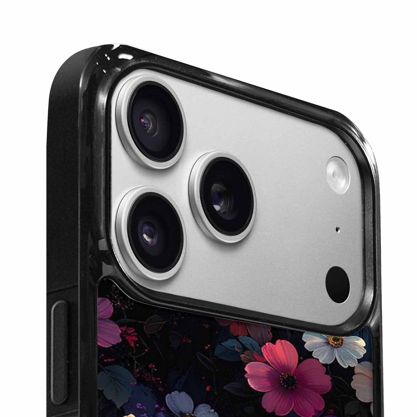 iPhone 17 Pro Case — Shadowy Glitch Floral Pattern Hundreds Floral, Original Design Phone Case