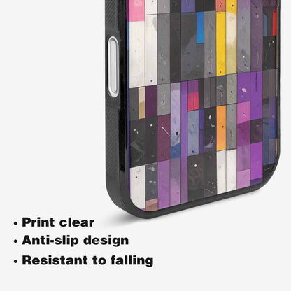 iPhone 16 Case — Asexual Flag Color Theme Small Rainbow, Custom Print Case Cover
