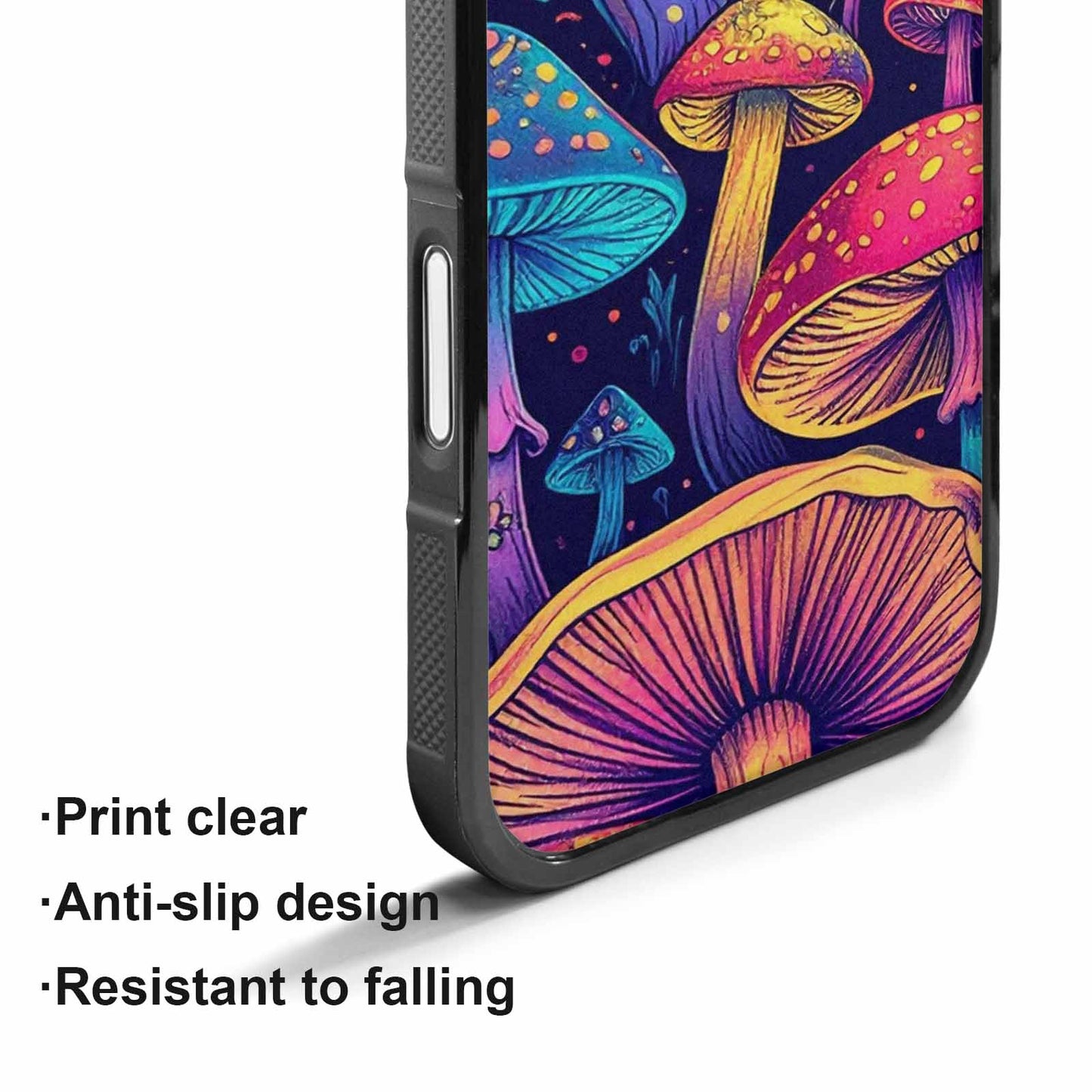 iPhone 17 Case — Mushroom Psychedelic Art Seamless Original Art, Customized Protective Case