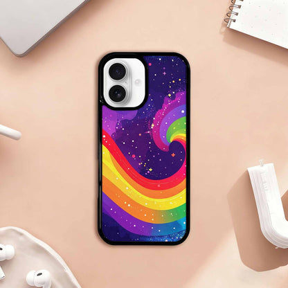 iPhone 17 Case — Rainbow Pride Galaxy Space, Unique Phone Case Design