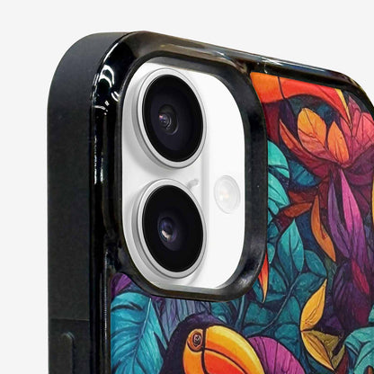 iPhone 16 Case — Toucan Jungle Toucan Jungle Pattern Hundreds, Original Design Phone Case