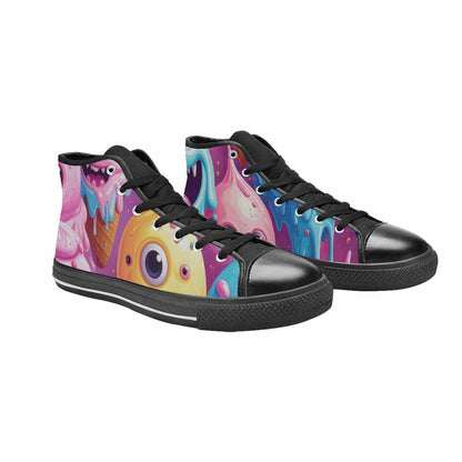 WOMEN'S Melting Icecream Cone Monster High Top Canvas Dark Academia Shoes