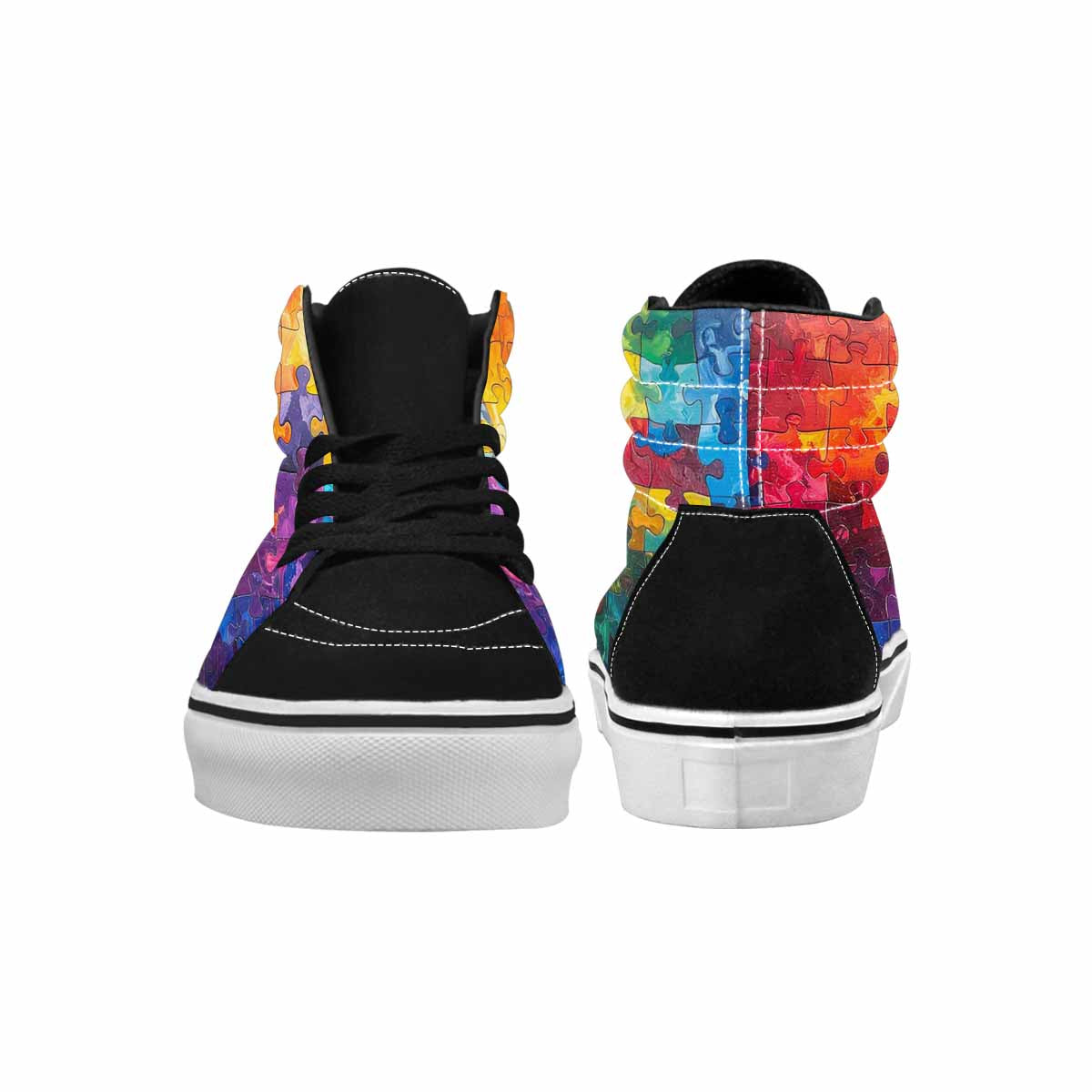 MEN'S Autism Puzzle Pieces High Top Canvas Y2K Shoes
