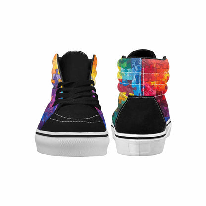 MEN'S Autism Puzzle Pieces High Top Canvas Y2K Shoes