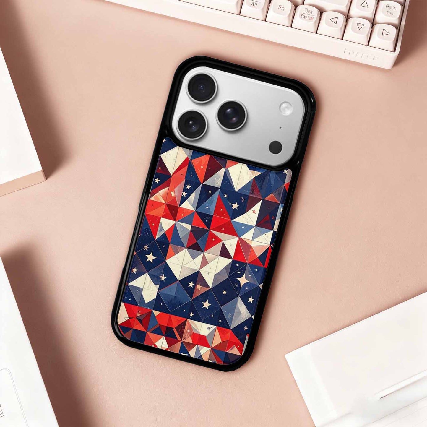 iPhone 17 Pro Case — Small American Flag Stars And Galaxy, Unique Phone Case Design