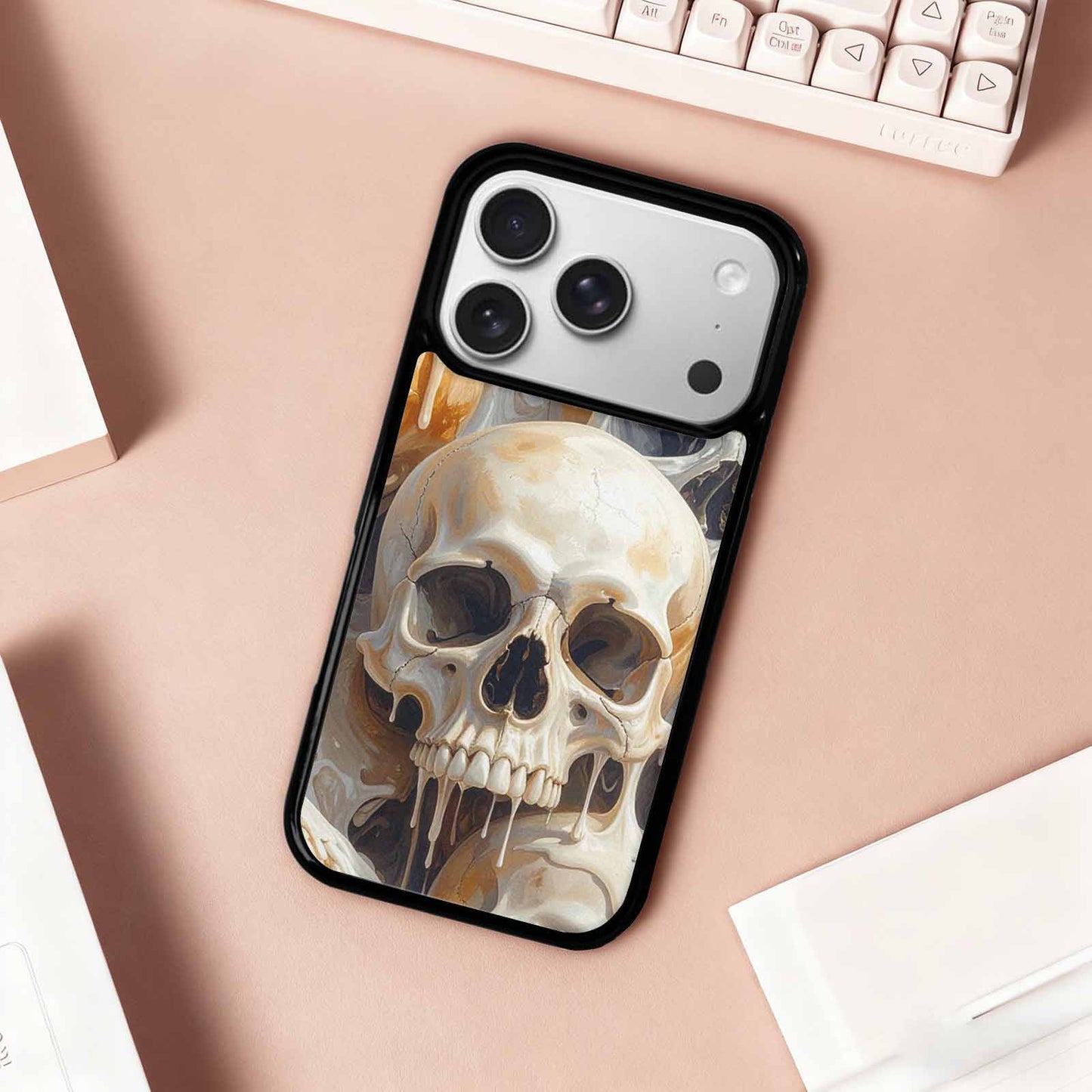 iPhone 17 Pro Case — Seamless Tileable Pattern Of Overlapping Gothic, Custom Print Case Cover