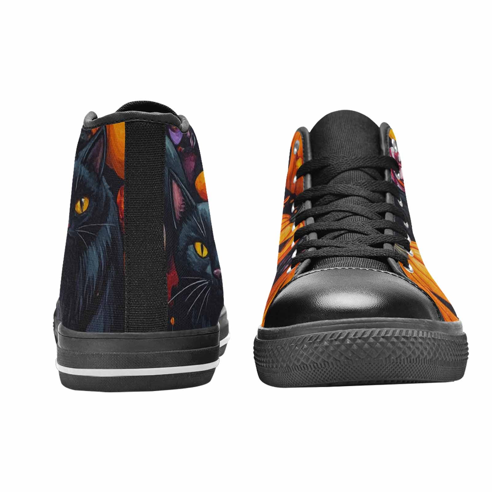 WOMEN'S Halloween High Top Canvas Vibrant Chaos Custom Shoes
