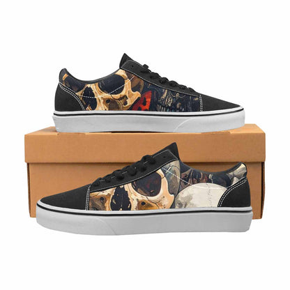 WOMEN'S Skulls Lace-Up Canvas Neon Fantasy Custom Shoes