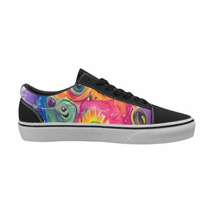 WOMEN'S Aliens  Tie Dye Lace-Up Canvas Cottagecore Custom Sneakers