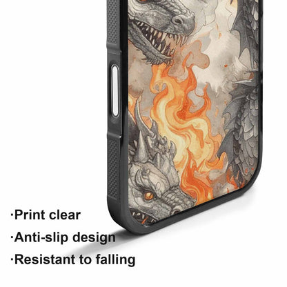 iPhone 17 Case — Retro Dragons Flame Retro Vintage, Original Design Phone Case