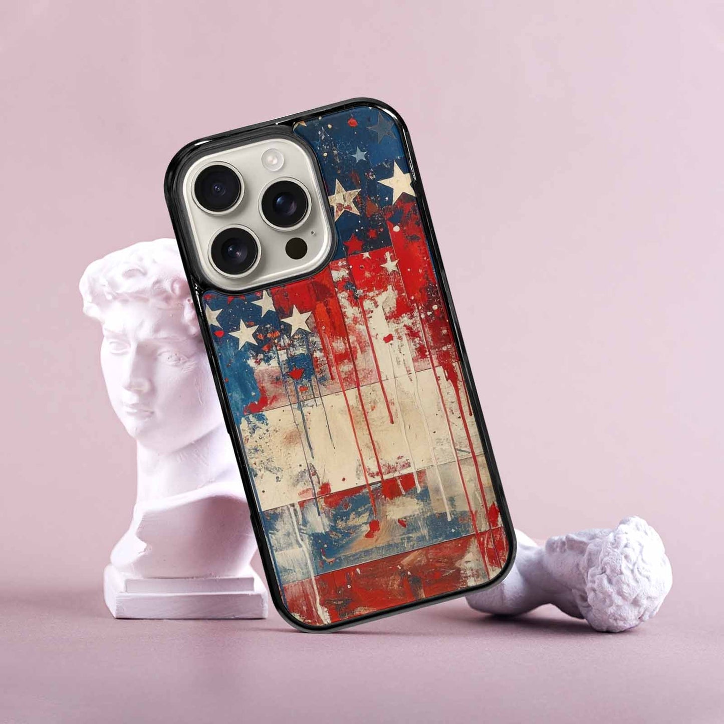 iPhone 16 Pro Case — Patriotic Stars And Stripes American Stars, Custom Print Case Cover