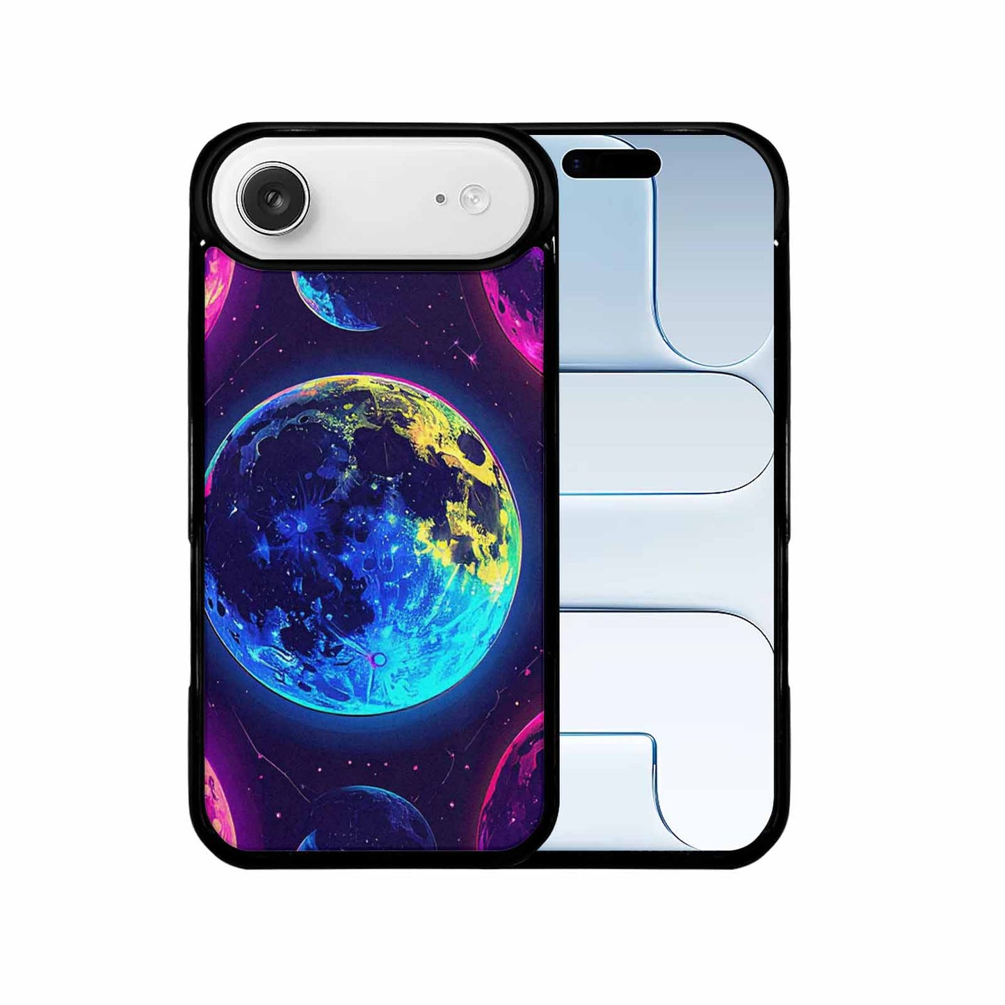 iPhone 17 Air Case — Neon Winter Moon Seamless Cartoon Cute, Unique Phone Case Design