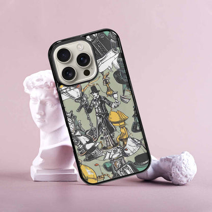 iPhone 16 Pro Case — Noir Spy Silhouette Pen Ink Noir, Personalized Phone Case