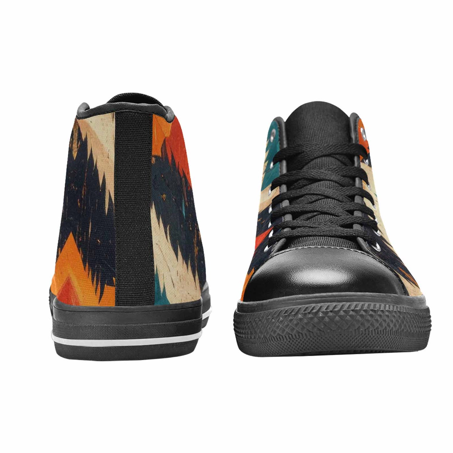 MEN'S Southwestern Geometric Diamond High Top Canvas Y2K Shoes