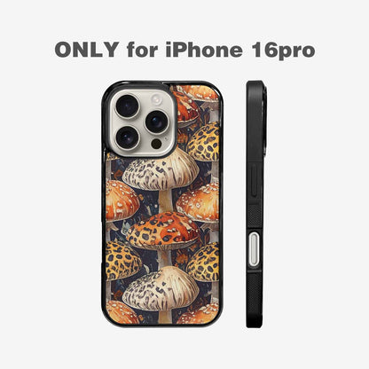iPhone 16 Pro Case — Mushrooms Pattern Hundreds Of, Unique Phone Case Design