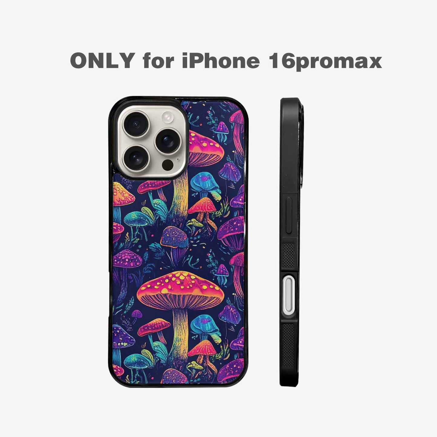 iPhone 16 Pro Max Case — Psychedelic Mushroom Custom Personalized Phone Cover, Customized Protective Case