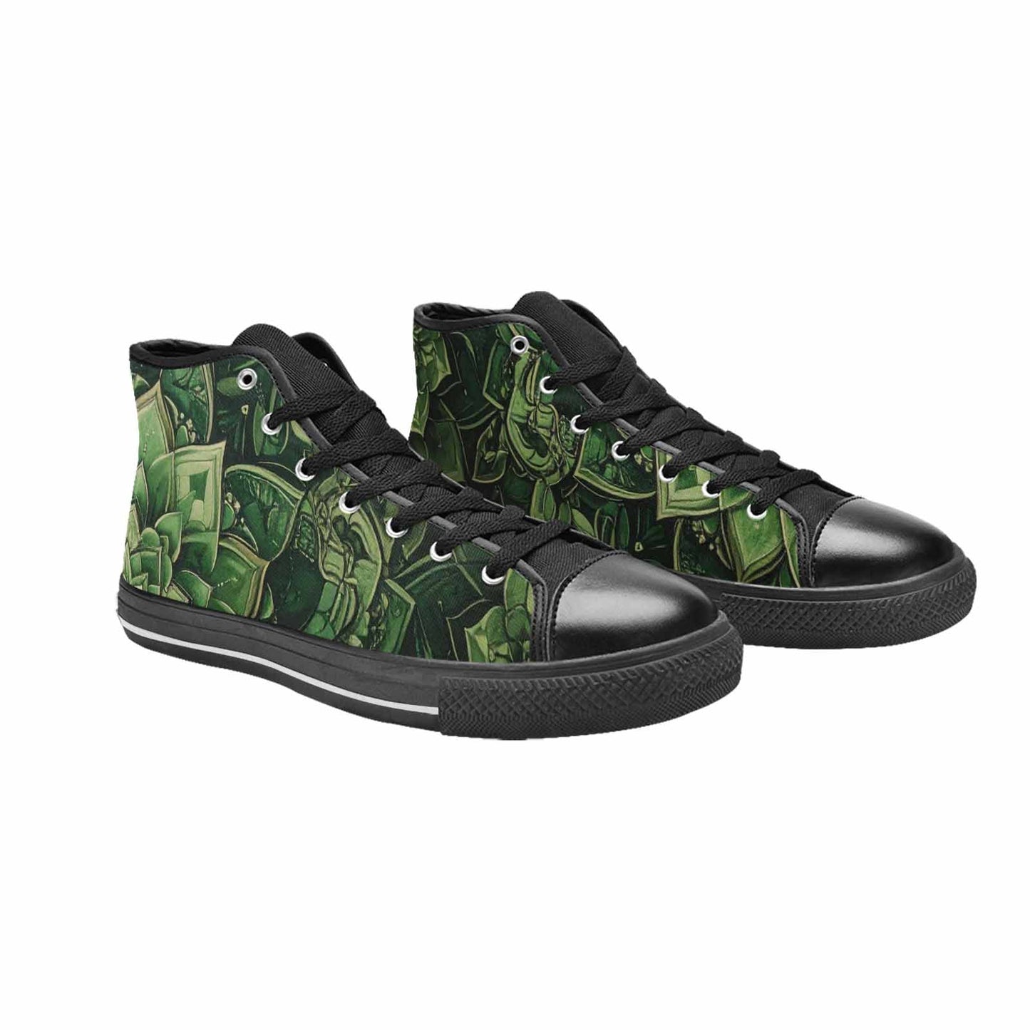 WOMEN'S Mandala High Top Canvas Neon Fantasy Shoes