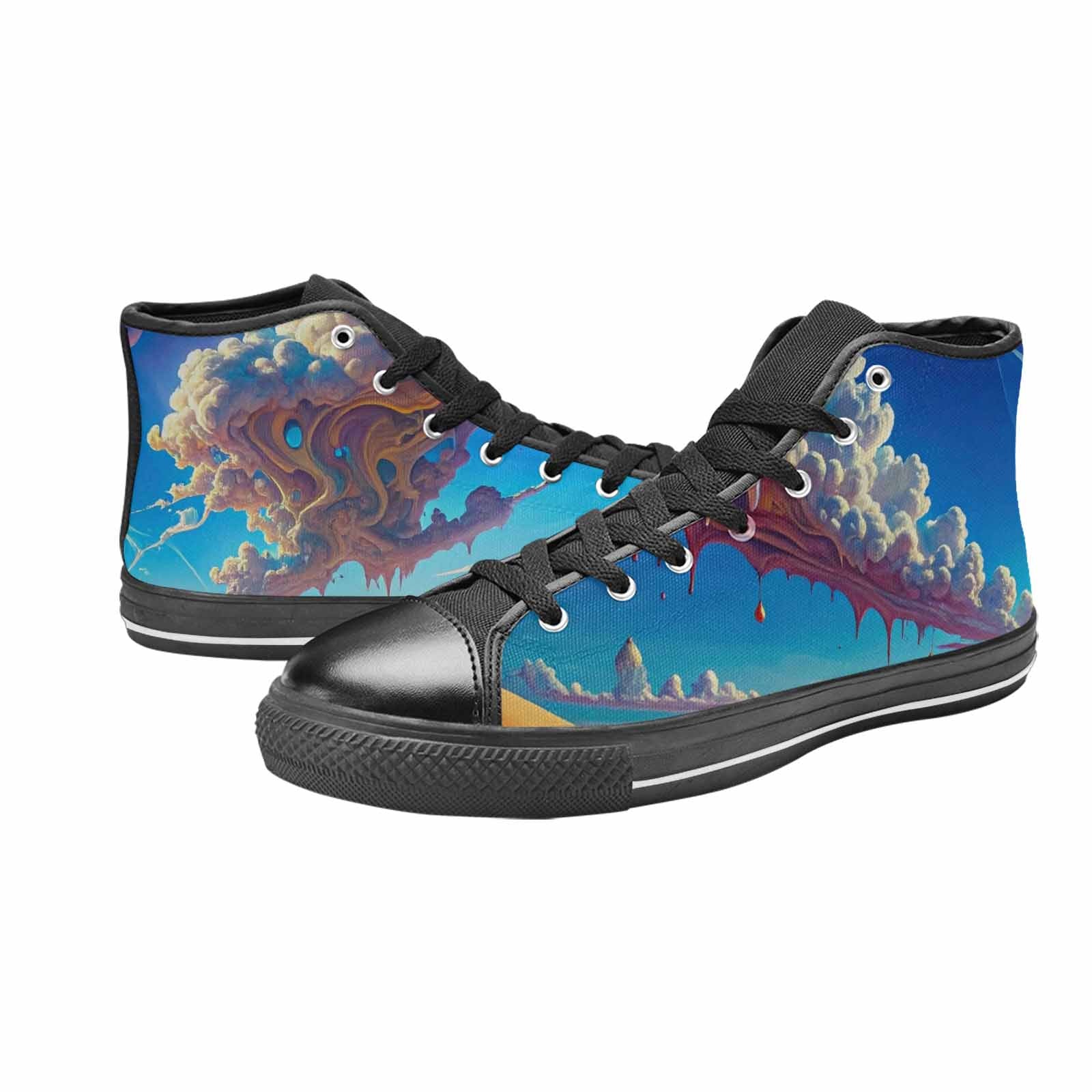 MEN'S Surrealist Desert Dreamscape High Top Canvas Vivid Shoes