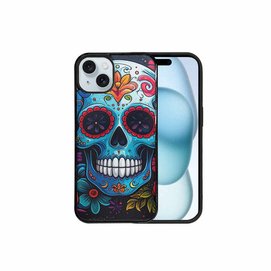 iPhone 15 Plus Case — Graffiti Skull Art Seamless Pattern Vibrant, Original Design Phone Case