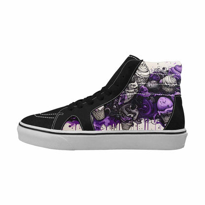 MEN'S Ice Cream Motif High Top Canvas Surreal Shoes