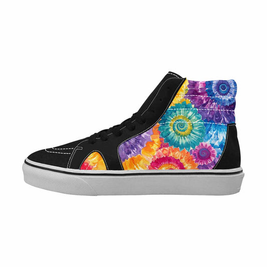 MEN'S Tie Dye Swirl High Top Canvas Aesthetic Custom Shoes