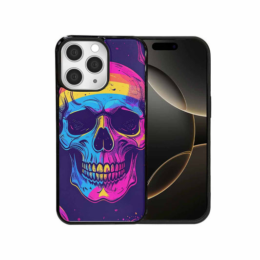 iPhone 15 Pro Max Case — Pride Flag Skulls Seamless Pattern Vibrant, Custom Designed Case Cover